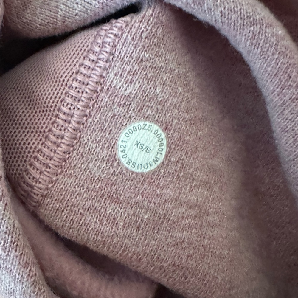 Lululemon Heathered Pink Taupe Scuba Oversized Half-Zip Hoodie - Picture 4 of 5